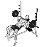 barbell incline bench press animation