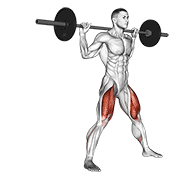 barbell side split squat v. 2 animation