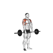 barbell standing front raise over head animation