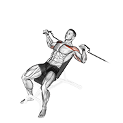 cable incline bench press animation