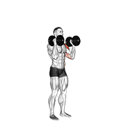 dumbbell alternate side press animation