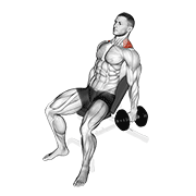 dumbbell incline shrug animation