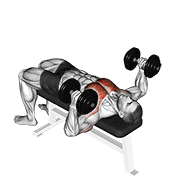 dumbbell lying hammer press animation