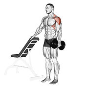 dumbbell one arm lateral raise with support animation