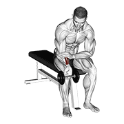 dumbbell one arm wrist curl animation