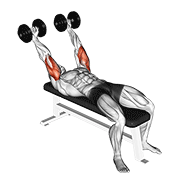 dumbbell pronate-grip triceps extension animation