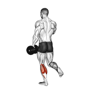 dumbbell single leg calf raise animation