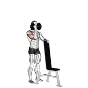 dumbbell standing one arm palm in press animation
