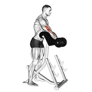 dumbbell standing preacher curl animation