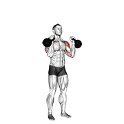 kettlebell alternating press animation