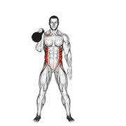 kettlebell bent press animation