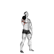kettlebell one arm military press to the side animation