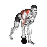 kettlebell one arm row animation