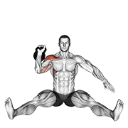 kettlebell seated press animation