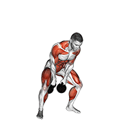 kettlebell two arm clean animation