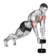 push-up close-grip off dumbbell animation