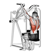 reverse grip machine lat pulldown animation
