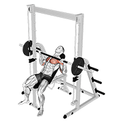 smith incline bench press animation