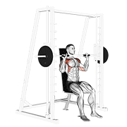 smith seated shoulder press animation