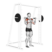 smith standing military press animation