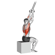 band close-grip pulldown animation