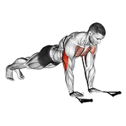 band close-grip push-up animation