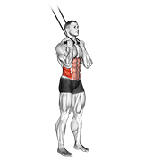 band standing twisting crunch animation