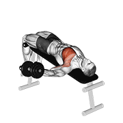 dumbbell decline one arm fly animation