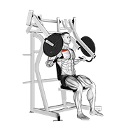 lever incline chest press animation
