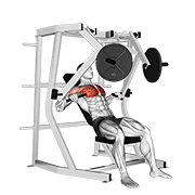 lever decline chest press animation