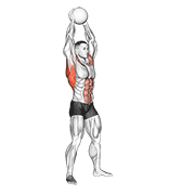 medicine ball overhead slam animation