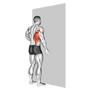 one arm against wall animation