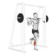 smith one leg floor calf raise animation