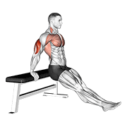 bench dip on floor animation