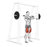 smith front squat (clean grip) animation