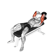 dumbbell lying single extension animation