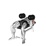 dumbbell twisting bench press animation