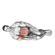 bodyweight side lying biceps curl animation