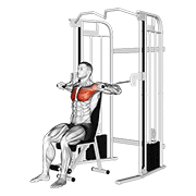 cable seated chest press animation