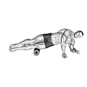 roller side lat stretch animation