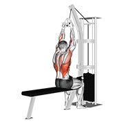 cable lateral pulldown with v-bar animation