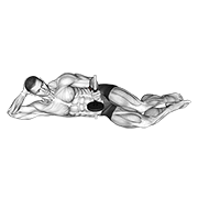 dumbbell lying pronation on floor animation