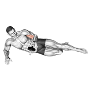 dumbbell lying supination on floor animation