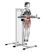 twisted leg raise (female) animation