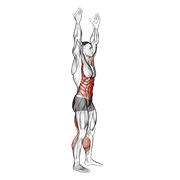 two toe touch (male) animation