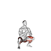 bodyweight drop jump squat animation